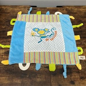 Maison‎ Chic Baby Go Bananas Blue Green Stripe Dot Teether Lovey